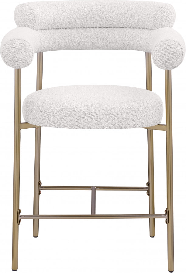 Blake Boucle Fabric Upholstered Counter Stool — 993-C - Cream - 993Cream-C alternate view 4