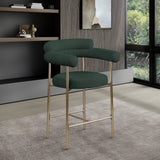 Blake Boucle Fabric Upholstered Counter Stool — 993-C - Green - 993Green-C alternate view 1