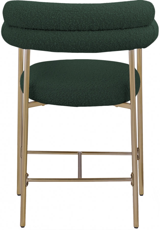 Blake Boucle Fabric Upholstered Counter Stool — 993-C - Green - 993Green-C alternate view 2