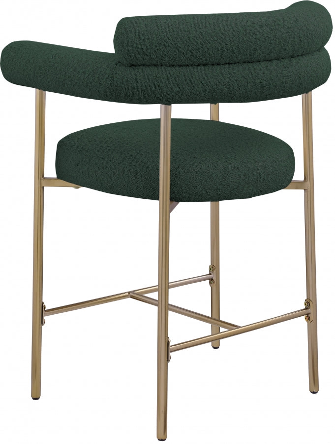 Blake Boucle Fabric Upholstered Counter Stool — 993-C - Green - 993Green-C alternate view 3