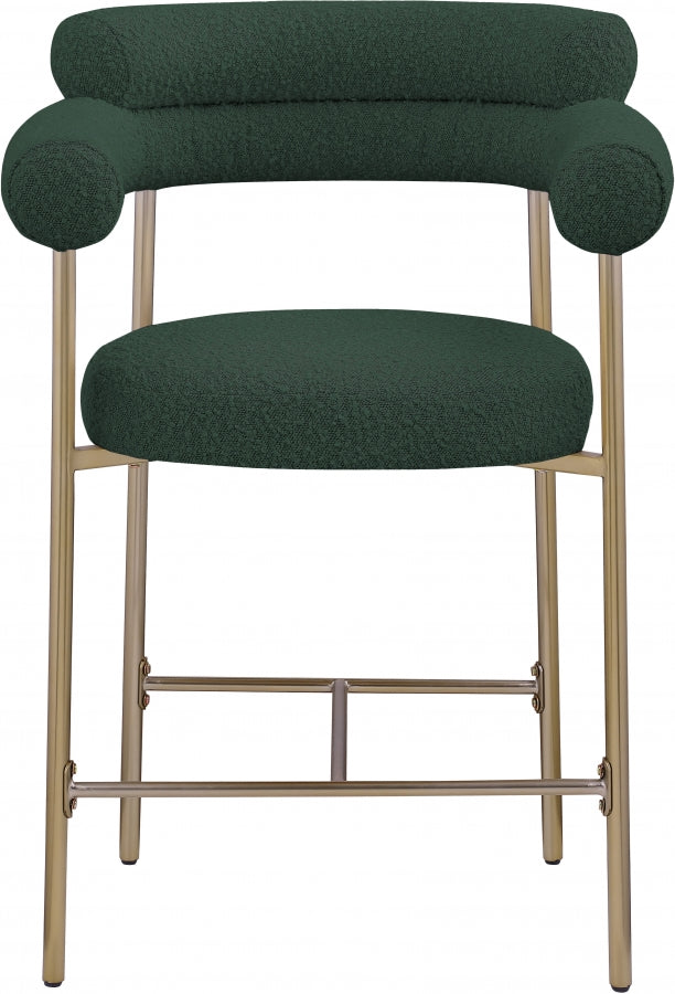 Blake Boucle Fabric Upholstered Counter Stool — 993-C - Green - 993Green-C alternate view 4