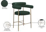 Blake Boucle Fabric Upholstered Counter Stool — 993-C - Green - 993Green-C Infographic
