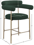Blake Boucle Fabric Upholstered Counter Stool — 993-C - Green - 993Green-C Dim