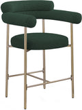 Blake Boucle Fabric Upholstered Counter Stool — 993-C - Green - 993Green-C