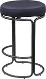 Madison Vegan Leather Upholstered Counter Stool — 984-C - Black - 984Black-C alternate view 5