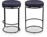 Madison Vegan Leather Upholstered Counter Stool — 984-C - Black - 984Black-C Double Chair