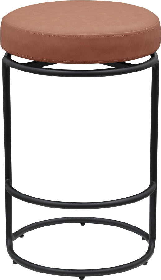 Madison Vegan Leather Upholstered Counter Stool — 984-C - Cognac - 984Cognac-C alternate view 2