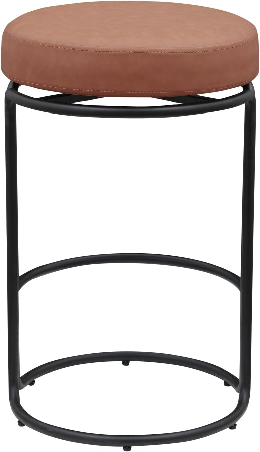 Madison Vegan Leather Upholstered Counter Stool — 984-C - Cognac - 984Cognac-C alternate view 4