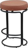 Madison Vegan Leather Upholstered Counter Stool — 984-C - Cognac - 984Cognac-C alternate view 5