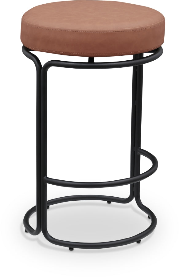 Madison Vegan Leather Upholstered Counter Stool — 984-C - Cognac - 984Cognac-C