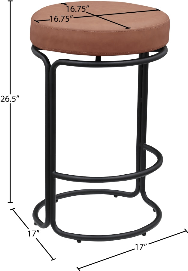 Madison Vegan Leather Upholstered Counter Stool — 984-C - Cognac - 984Cognac-C Dim