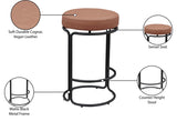 Madison Vegan Leather Upholstered Counter Stool — 984-C - Cognac - 984Cognac-C Infographic
