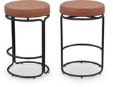 Madison Vegan Leather Upholstered Counter Stool — 984-C - Cognac - 984Cognac-C Double Chair