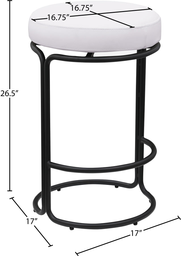 Madison Vegan Leather Upholstered Counter Stool — 984-C - Cream - 984Cream-C Dim