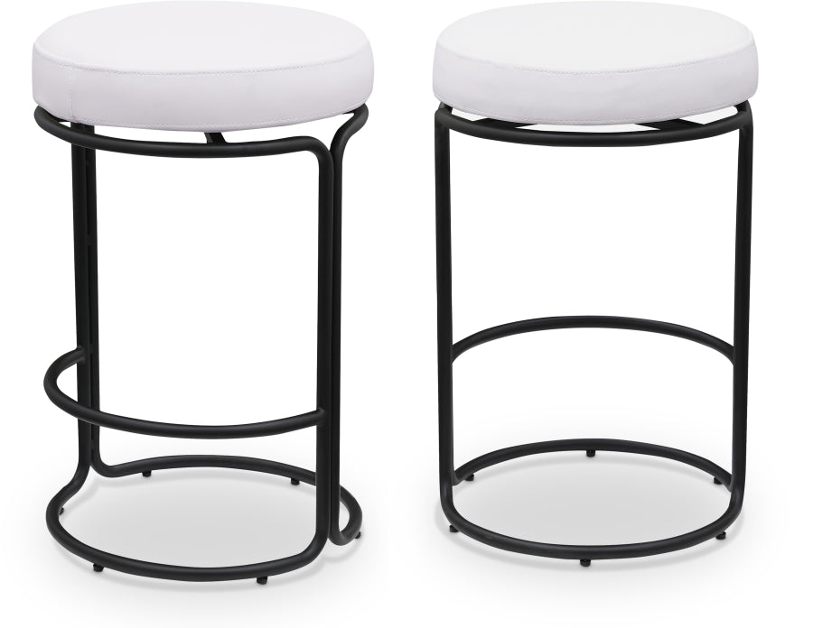 Madison Vegan Leather Upholstered Counter Stool — 984-C - Cream - 984Cream-C Double Chair