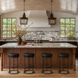 Madison Vegan Leather Upholstered Bar Stool — 985-C - Black - 985Black-C alternate view 1