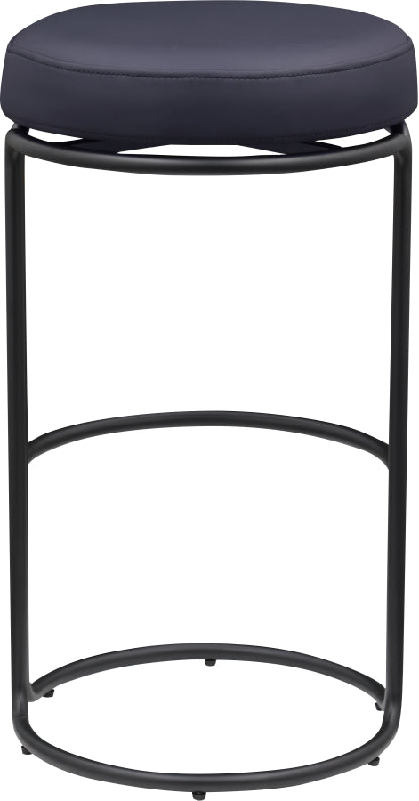 Madison Vegan Leather Upholstered Bar Stool — 985-C - Black - 985Black-C alternate view 4
