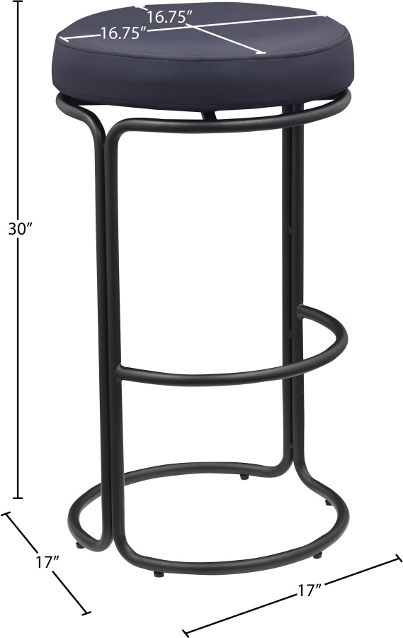 Madison Vegan Leather Upholstered Bar Stool — 985-C - Black - 985Black-C Dim