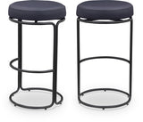 Madison Vegan Leather Upholstered Bar Stool — 985-C - Black - 985Black-C Double Chair