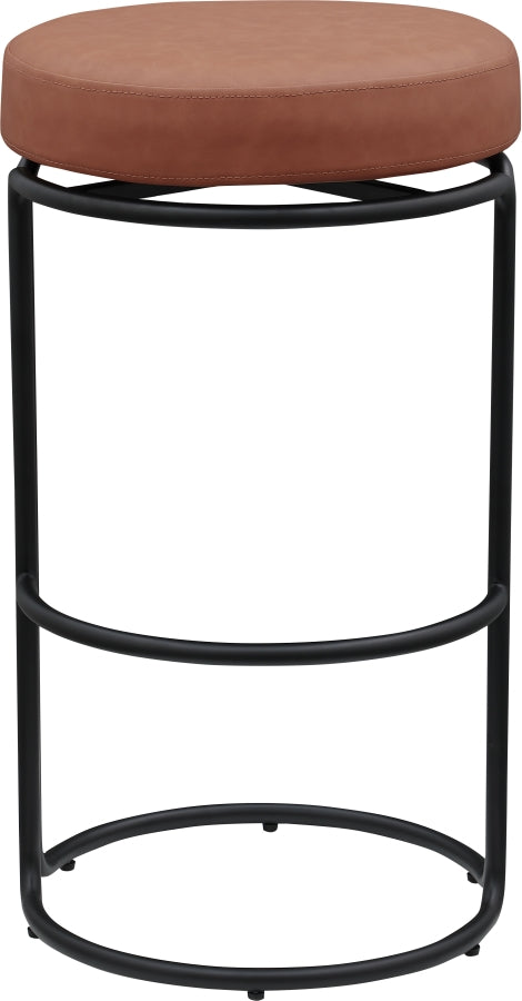Madison Vegan Leather Upholstered Bar Stool — 985-C - Cognac - 985Cognac-C alternate view 2