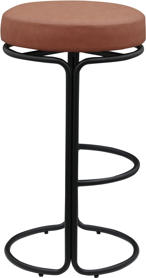 Madison Vegan Leather Upholstered Bar Stool — 985-C - Cognac - 985Cognac-C alternate view 3