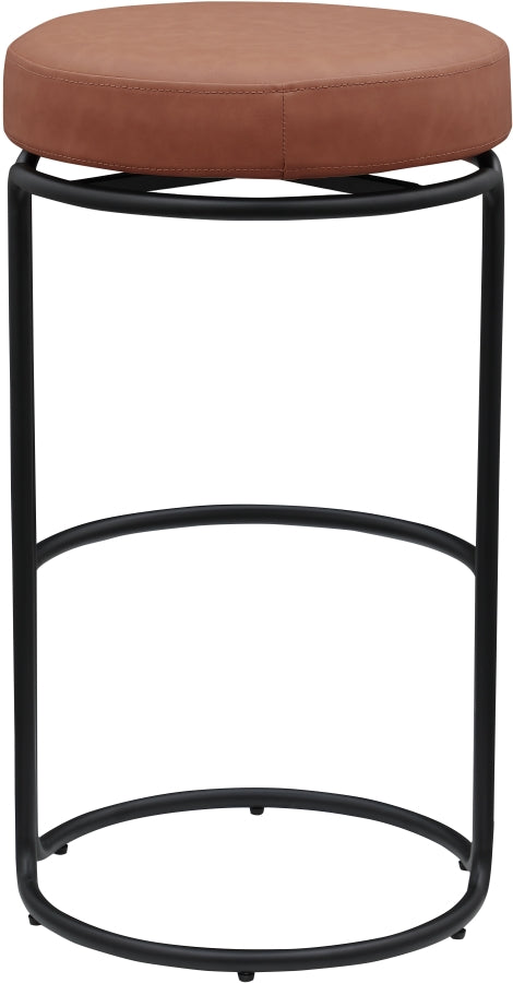 Madison Vegan Leather Upholstered Bar Stool — 985-C - Cognac - 985Cognac-C alternate view 4