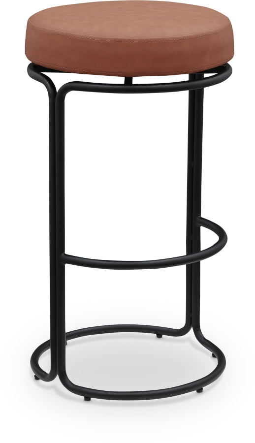 Madison Vegan Leather Upholstered Bar Stool — 985-C - Cognac - 985Cognac-C