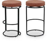 Madison Vegan Leather Upholstered Bar Stool — 985-C - Cognac - 985Cognac-C Double Chair