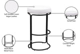 Madison Vegan Leather Upholstered Bar Stool — 985-C - Cream - 985Cream-C Infographic