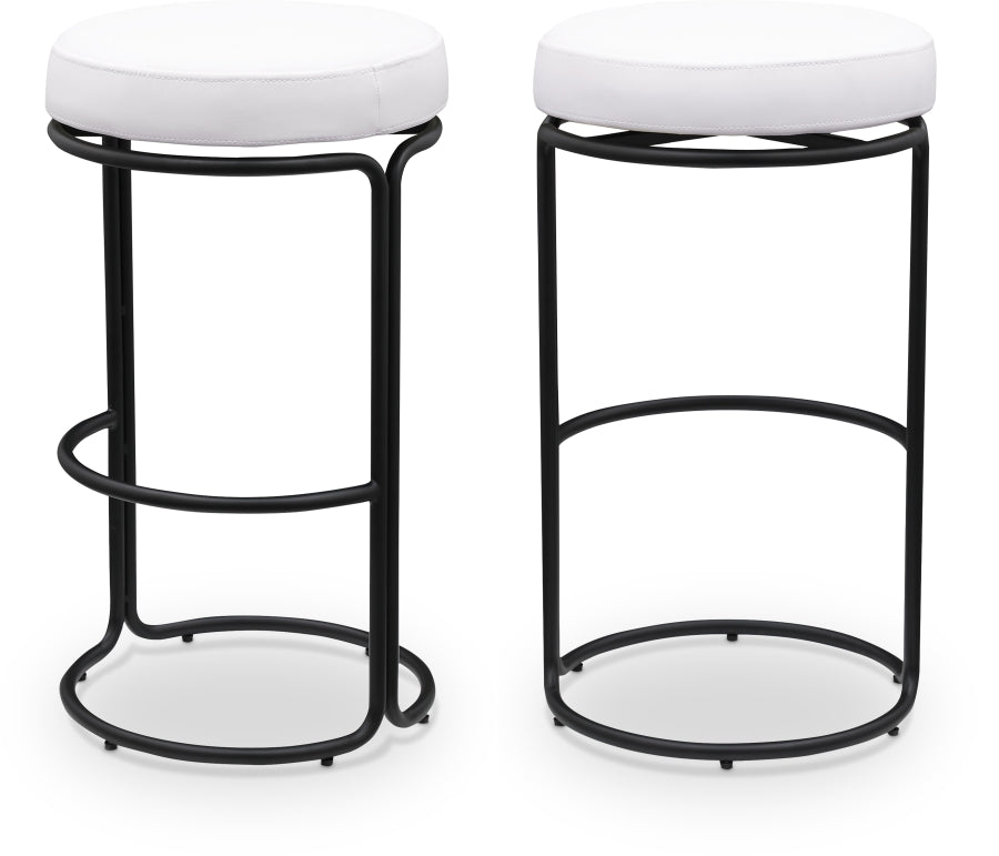 Madison Vegan Leather Upholstered Bar Stool — 985-C - Cream - 985Cream-C Double Chair