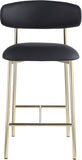 Lupita Vegan Leather Upholstered Counter Stool — 995-C - Black - 995Black-C alternate view 2