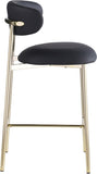 Lupita Vegan Leather Upholstered Counter Stool — 995-C - Black - 995Black-C alternate view 3