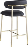 Lupita Vegan Leather Upholstered Counter Stool — 995-C - Black - 995Black-C alternate view 5