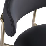 Lupita Vegan Leather Upholstered Counter Stool — 995-C - Black - 995Black-C alternate view 6
