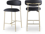 Lupita Vegan Leather Upholstered Counter Stool — 995-C - Black - 995Black-C Double Chair