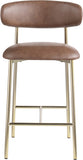 Lupita Vegan Leather Upholstered Counter Stool — 995-C - Brown - 995Brown-C alternate view 2