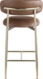 Lupita Vegan Leather Upholstered Counter Stool — 995-C - Brown - 995Brown-C alternate view 4
