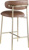 Lupita Vegan Leather Upholstered Counter Stool — 995-C - Brown - 995Brown-C alternate view 5