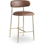 Lupita Vegan Leather Upholstered Counter Stool — 995-C - Brown - 995Brown-C