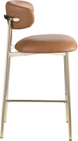 Lupita Vegan Leather Upholstered Counter Stool — 995-C - Cognac - 995Cognac-C alternate view 3