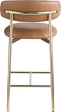 Lupita Vegan Leather Upholstered Counter Stool — 995-C - Cognac - 995Cognac-C alternate view 4