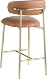 Lupita Vegan Leather Upholstered Counter Stool — 995-C - Cognac - 995Cognac-C alternate view 5