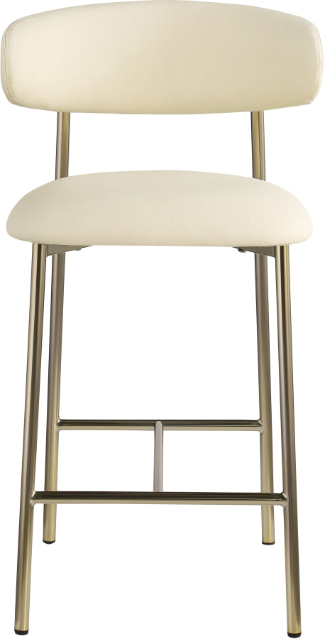Lupita Vegan Leather Upholstered Counter Stool — 995-C - Cream - 995Cream-C alternate view 2