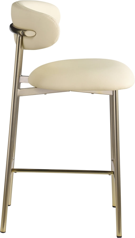 Lupita Vegan Leather Upholstered Counter Stool — 995-C - Cream - 995Cream-C alternate view 3