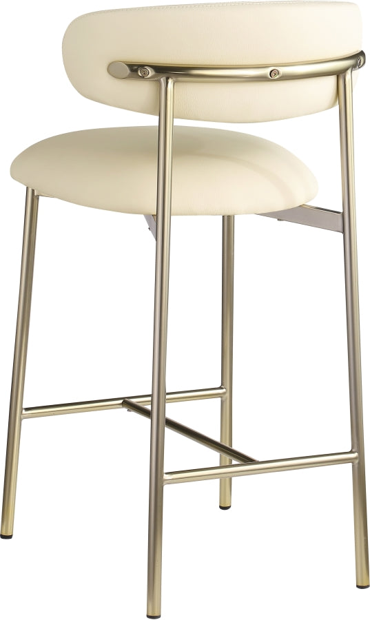 Lupita Vegan Leather Upholstered Counter Stool — 995-C - Cream - 995Cream-C alternate view 5