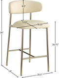 Lupita Vegan Leather Upholstered Counter Stool — 995-C - Cream - 995Cream-C Dim