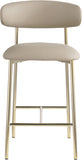 Lupita Vegan Leather Upholstered Counter Stool — 995-C - Taupe - 995Taupe-C alternate view 2