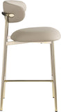 Lupita Vegan Leather Upholstered Counter Stool — 995-C - Taupe - 995Taupe-C alternate view 3