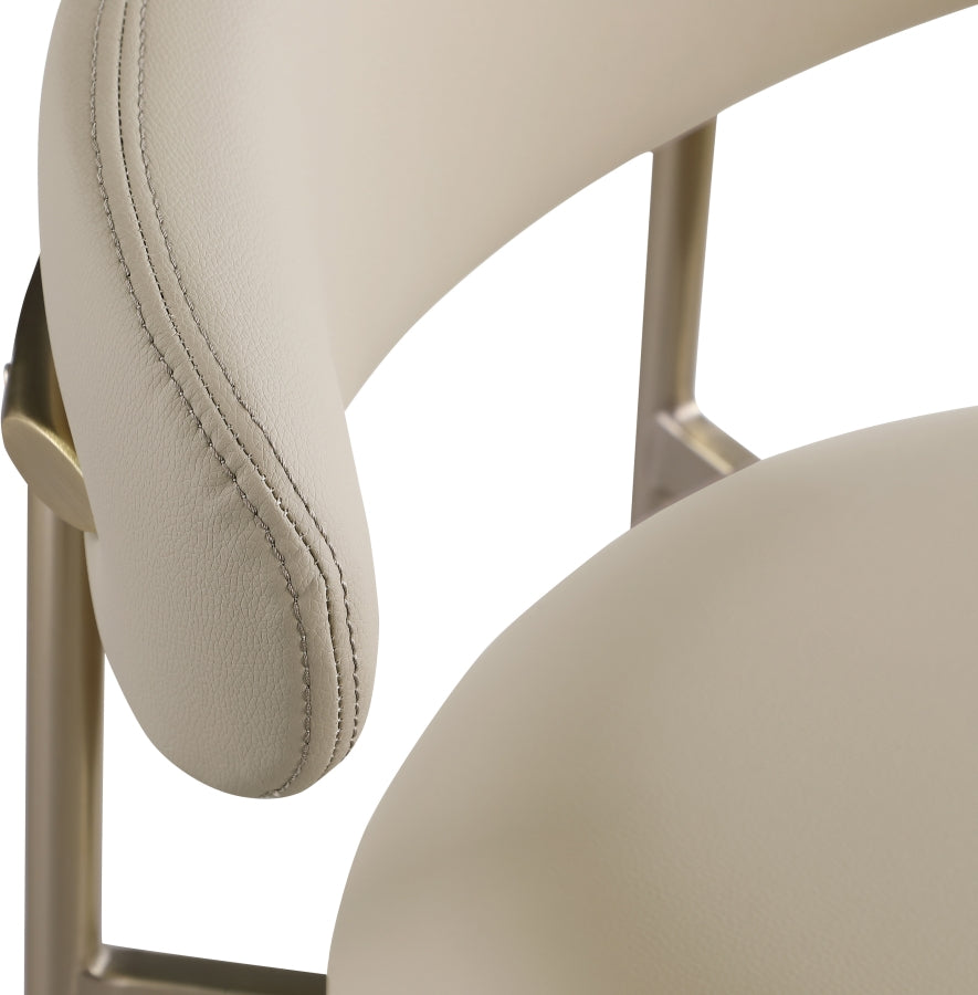 Lupita Vegan Leather Upholstered Counter Stool — 995-C - Taupe - 995Taupe-C alternate view 6