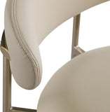 Lupita Vegan Leather Upholstered Counter Stool — 995-C - Taupe - 995Taupe-C alternate view 6